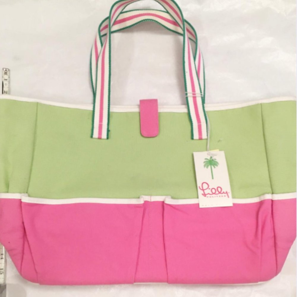 NEW $135 Lilly Pulitzer Sandpiper tote Canvas Bag - Picture 6 of 11